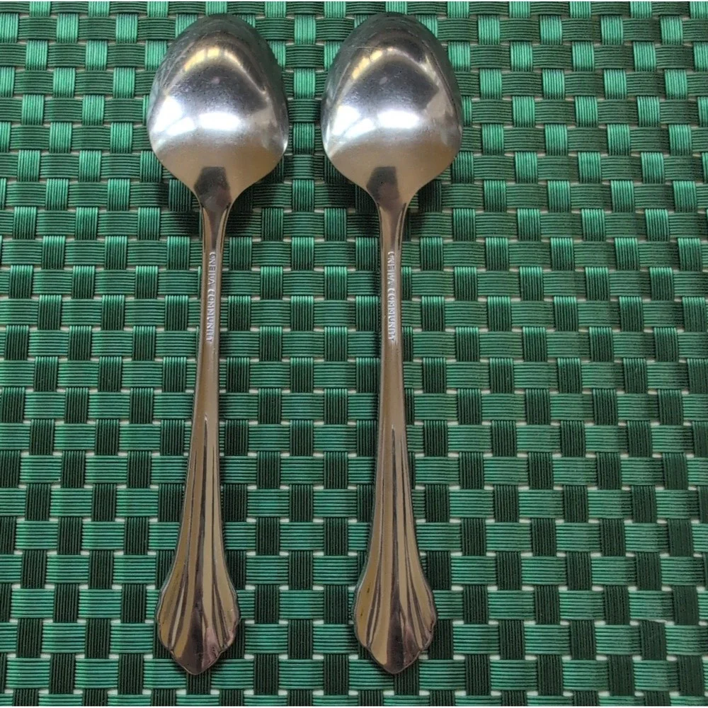 Oneida CLARETTE Teaspoons Set Lot of 2 Community Betty Crocker Stainless USA Vtg